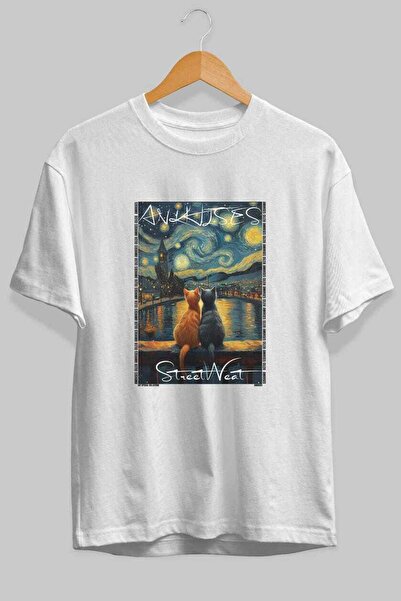 Ankhises Μπλουζάκι  "For the Love of Cats " με στάμπα γάτας στο μπροστινό μέρ...