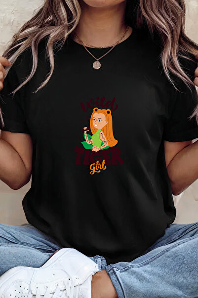 Sarah's Boutique Women's T-shirt – 100% cotton – Tiger Girl