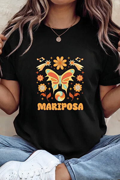 Sarah's Boutique Women's T-shirt – 100% cotton – Mariposa Bloom