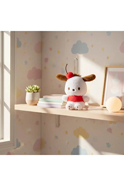 Miniso Sanrio licensed pochacco plush keychain 10 cm - cherry collection bag ...