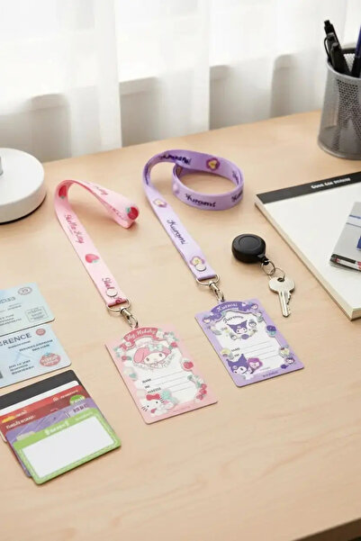 Miniso Sanrio licensed drawstring card holder - my melody and kuromi patterne...