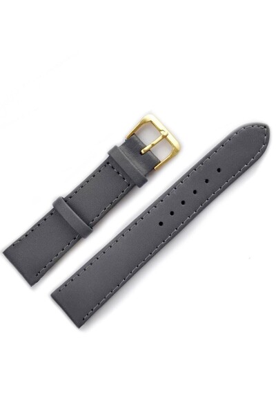 ALLURE Curea de ceas din piele gri Jastrap (86703-JA-GRAY) 18mm