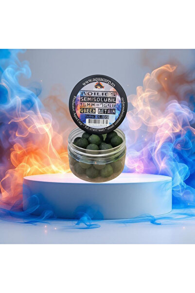 Aqua Boilies Carlig Semisolubil 15MM Green Betain 75GR
