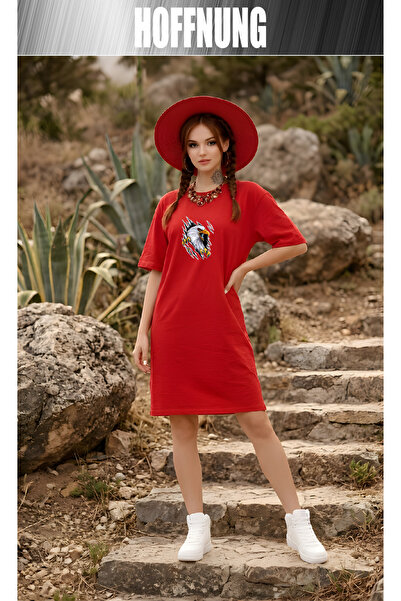 HOFFNUNG Tricou cu mânecă scurtă pentru femei, cu decolteu, rochie, cămașă de...