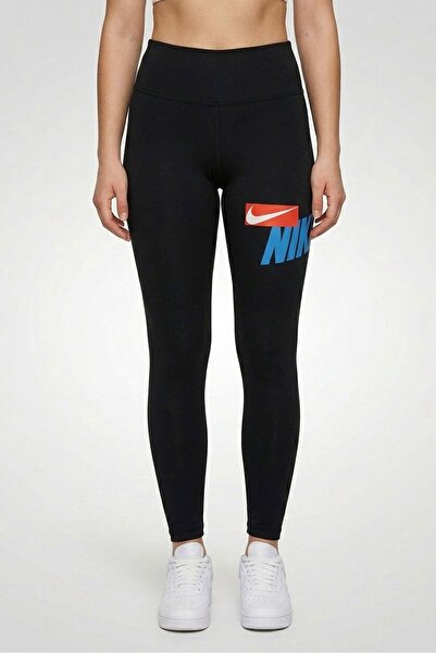 Nike Women Tight Fit Brand Logo Training Leggings, Black