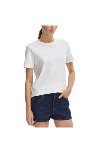 Calvin Klein Tricou SS cu etichetă țesută, croială clasică