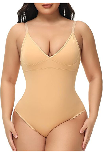 OEM Body Modelator Figninget pentru Femei – Tanga Fără Cusături, Decolteu în ...