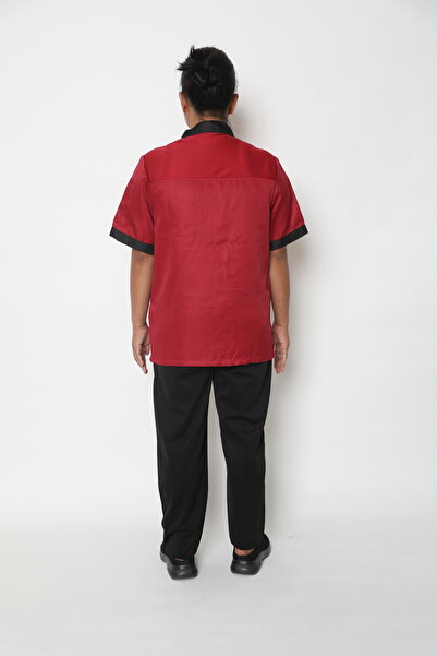 OEMS زي عامله منزلية للطبخ (أكمام قصيرة) - XL
