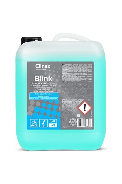 Clinex Blink Universal Detergent, 5 L, Alcohol-Based for Waterproof Surfaces