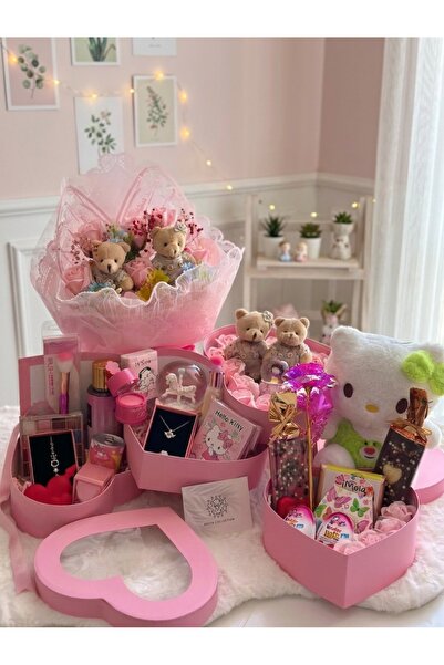 Ahsen Collection Pembe tatlı serisi özel gün doğum günü hediye seti