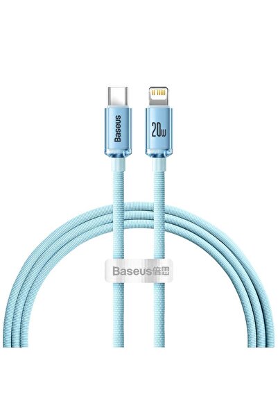 Baseus Cablu Date si Incarcare USB-C - Lightning Crystal Shine, 20W, 1.2m, Al...