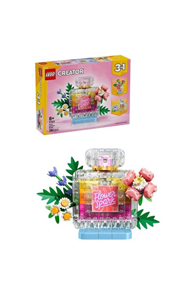 LEGO Creator 3 în 1 Sticlă decorativă de parfum cu flori 31383, 286 Piese