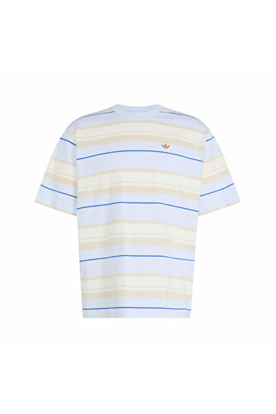 adidas Erkek Mavi T-shirt STRIPE TEE KX1268