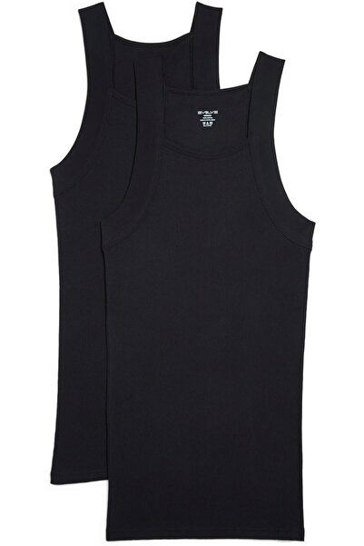 evolve Men's Comfortable Cotton Square Neck Sleeveless T-Shirt, Multi-pack