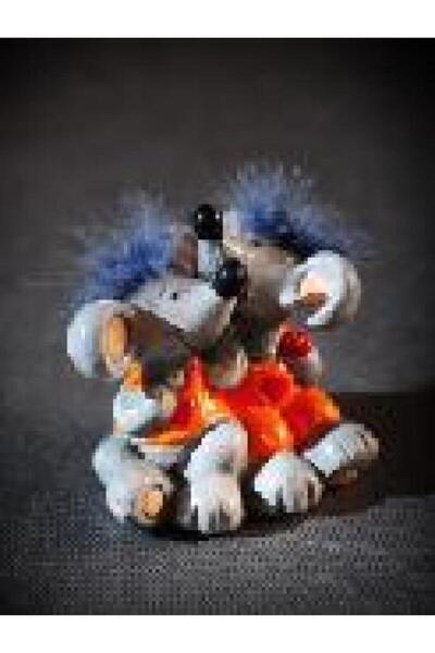 Goliat Figurine ceramice de șoareci cu ciucuri pufoși