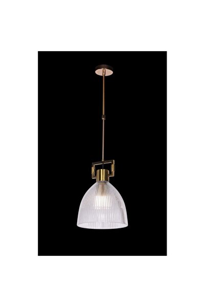 Danube Home Felix Crystal Pendant Light 25cm Gold Hanging Ceiling Lamp