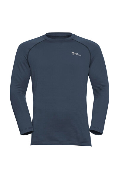 Jack Wolfskin Bluză strat de bază pentru bărbați Infinite Warm FW 2025-Albast...