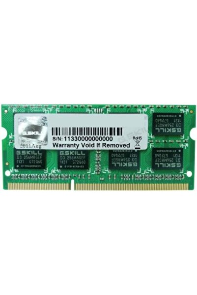 G Skill G.Skill F3 DDR3 Памет за лаптоп, 1x8GB, 1600MHz, CL11, 1.35V