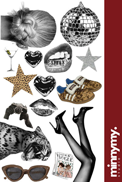 Minnymy Rich Girl Collection Sticker, Çıkartma, Ajanda, Günlük, Planlayıcı, B...