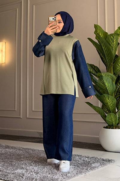 Suede Style 6448 - Set casual elegant și confortabil din țesătură tricotată m...