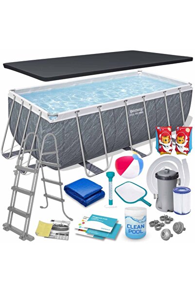 BESTWAY Piscină de grădină cu cadru 412 x 201 x 122 cm 17-în-1 56722