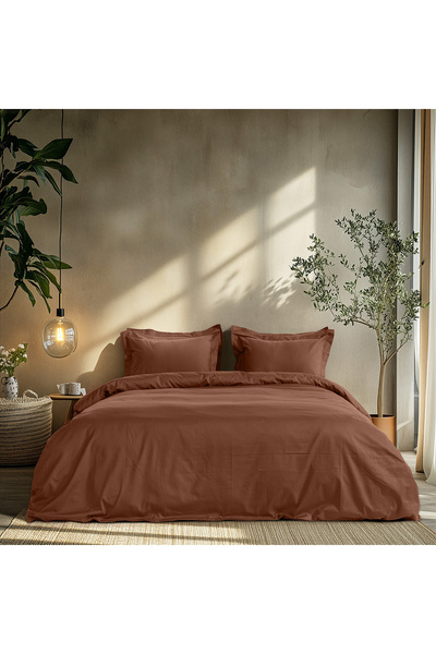 Beauty Home Σετ παπλωματοθήκη υπέρδιπλη Art 1700 Harmony 230x250 Καφέ