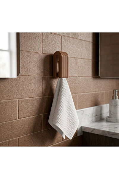 NzAtölye Yapışkanlı Minimalist Havlu Askısı - Banyo Ve Mutfak El Havlusu Tutucu