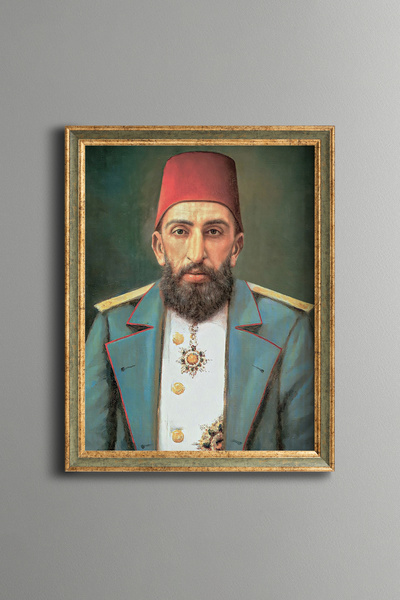 epiqart صورة عبد الحميد هان - إطار منقوش عتيق الطراز - نموذج نحيف