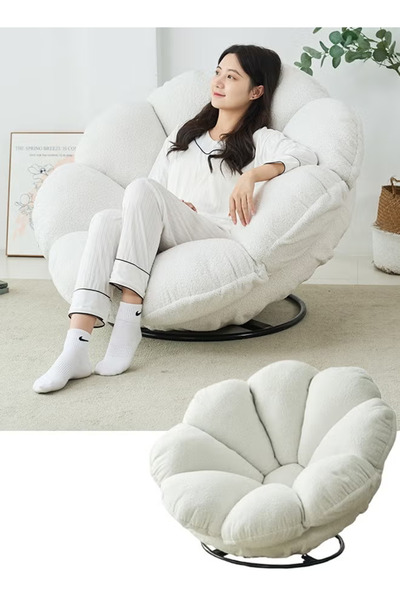 TAPIT Rocking Floor Sofa Chair, High-Density Foam Single Bean Bag Couch, Arml...