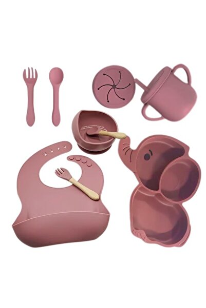 Rao Set hranire bebelusi 10 piese, silicon, ventuza, fara BPA, Maro