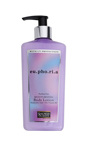Shower Scents لوشن مرطب للجسم من يوفوريا خالٍ من البارابين مع حمض الهيالوروني...