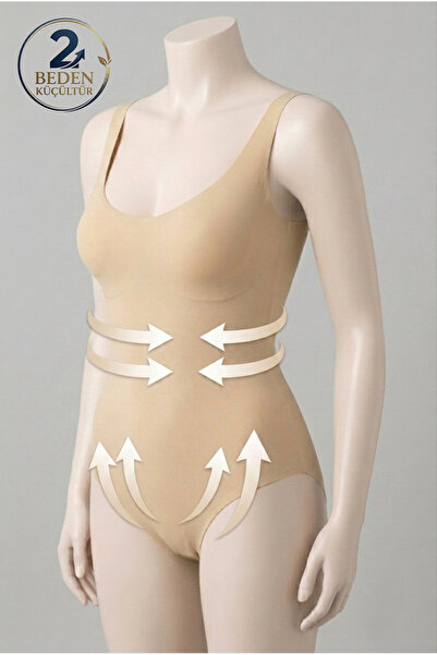 Altınay Body Corset with Chest Support Women's Tummy Tuck Body Shaper Seamles...