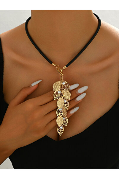 Take Two By Styli Leaf Pendant Y-Shaped Chain Necklace