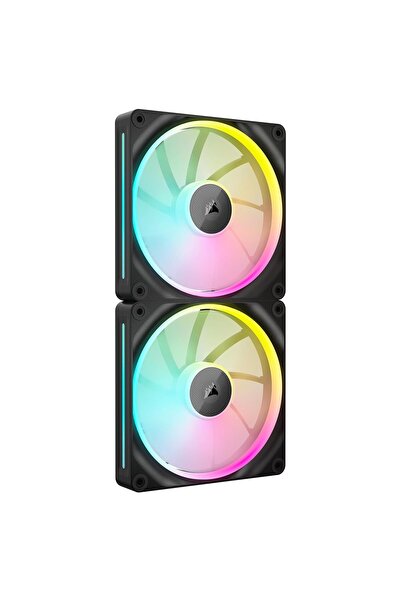 Corsair مروحة iCUE LINK LX140 RGB مقاس 140 مم بتقنية PWM، مع حلقتين إضاءة، ون...