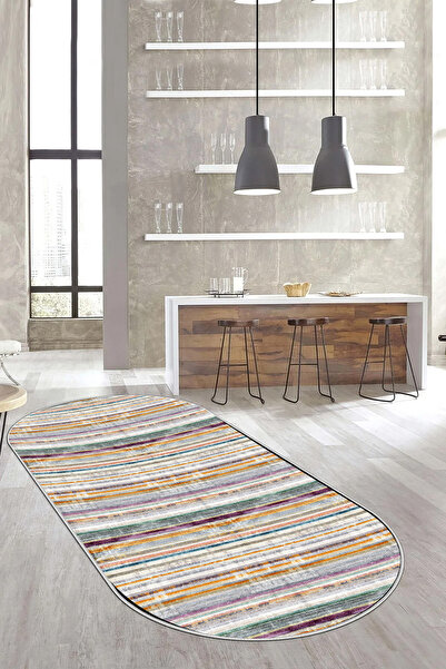df home Kesme Yolluk Koridor Hol Antre Giriş Halısı Dijital Baskı Yıkanabilir...