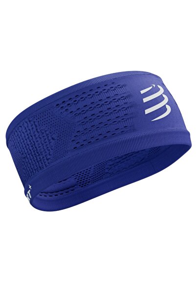 Compressport Bandă pentru cap ON/OFF - Albastru/Alb - Mărime unică