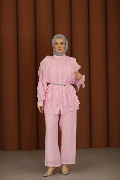YAREN CLARA طقم قميص مكشكش YRN-2327