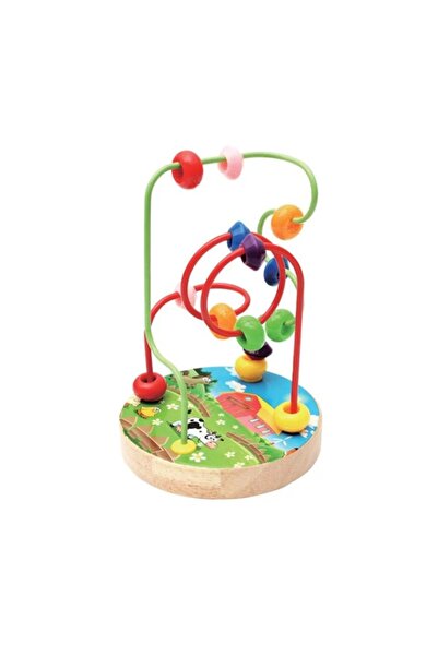 OEM Jucărie educativă cu bază din lemn și bile 10.5 x 16 cm