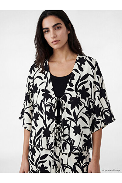 LC Waikiki Timeless Clothing & Timeless Choices V Embroidered Tie-Up Women's ...