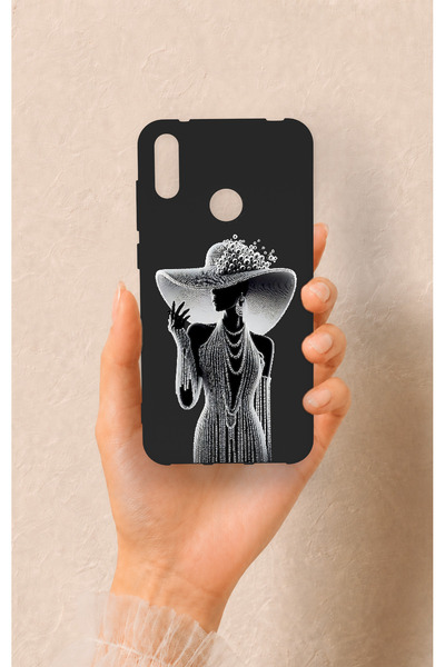 Vip Case Huawei Y7 2019 Uyumlu Lady Desenli Silikon Kılıf