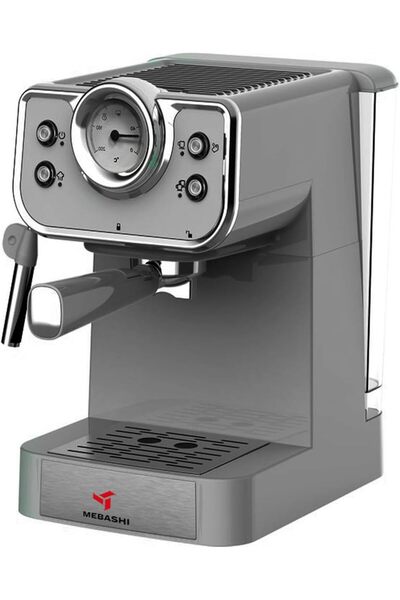 MEBASHI ماكينة قهوة إسبريسو ME-ECM2039 - سعة 1.5 لتر، 20 بار، سوداء مع فلترين...