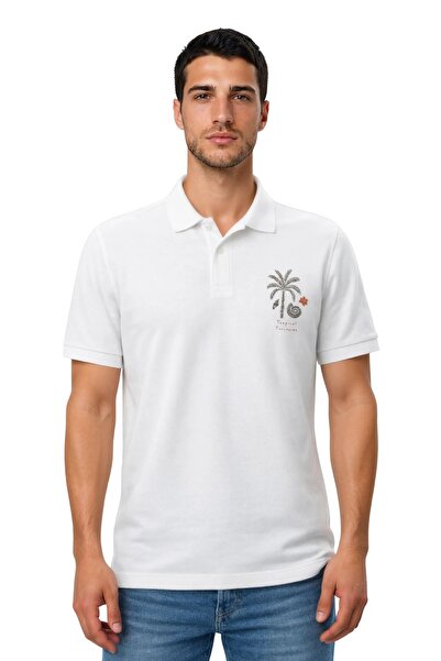 Arma Ar-Ma Men's Polo Collar T-Shirt Picture Printed Knitted Fabric Regular F...