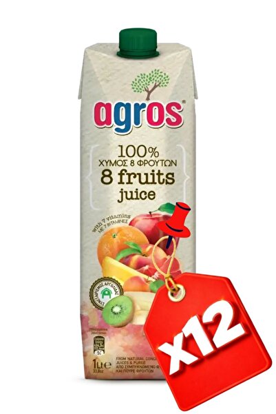 Agros 12x 8 FRUCTE MULTIVITAMINE 100% 1000 ml