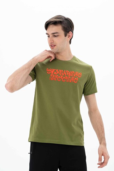 Arma Ar-Ma Men's Crew Neck T-Shirt with Text Print Slim Fit Full Single Jerse...