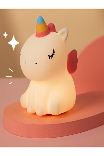 Generic Rechargeable Unicorn LED Night Light for Kids, Soft Silicone Touch Be...