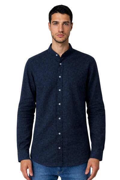 Arma Ar-Ma Men's Shirt Basic Plain Button Closure Without Pockets Long Sleeve...