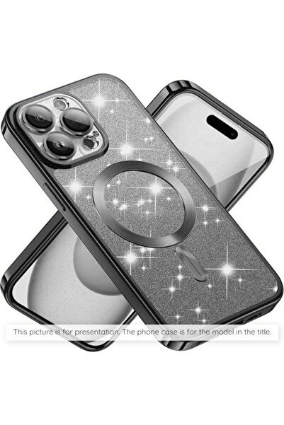 Techsuit Πολυτελές Γκλίτερ Magsafe Samsung Galaxy S22 5G Μαύρο