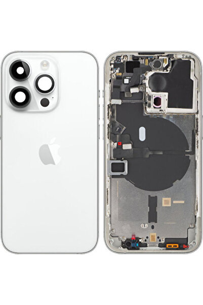 Apple iPhone 14 Pro Κάλυμμα Μπαταρίας Μεσαίο Πλαίσιο Ασημί Ανταλλακτικό