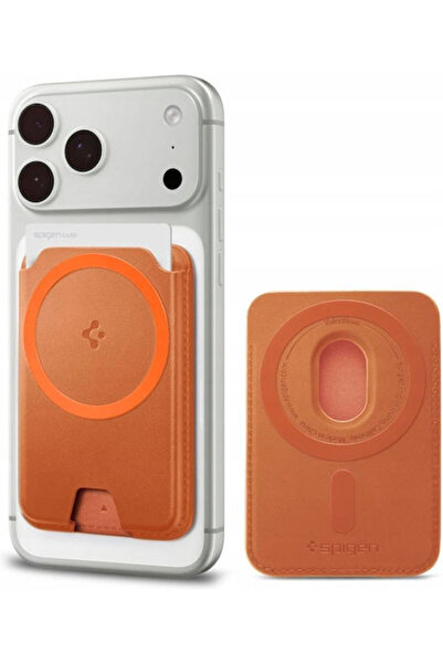 Spigen Θήκη Καρτών MagSafe Valentinus Magfit+ Μεταλλικό Πορτοκαλί