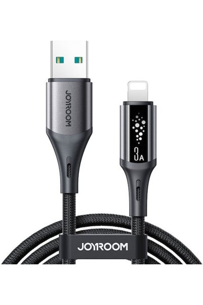 Joyroom S-A60 StarTalk Καλώδιο USB-A σε Lightning 30W Μαύρο 1.2μ